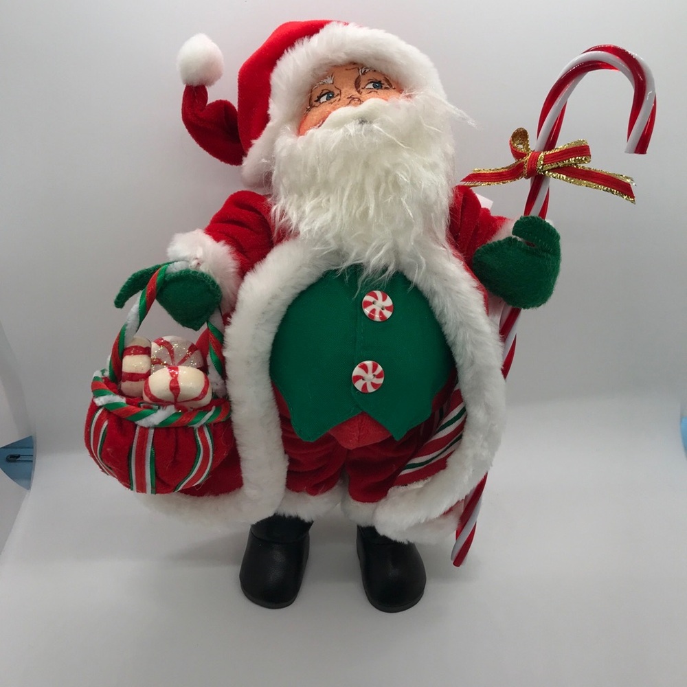 Anna lee Peppermint Santa 2004 Mobilitee 9" Figure 525804